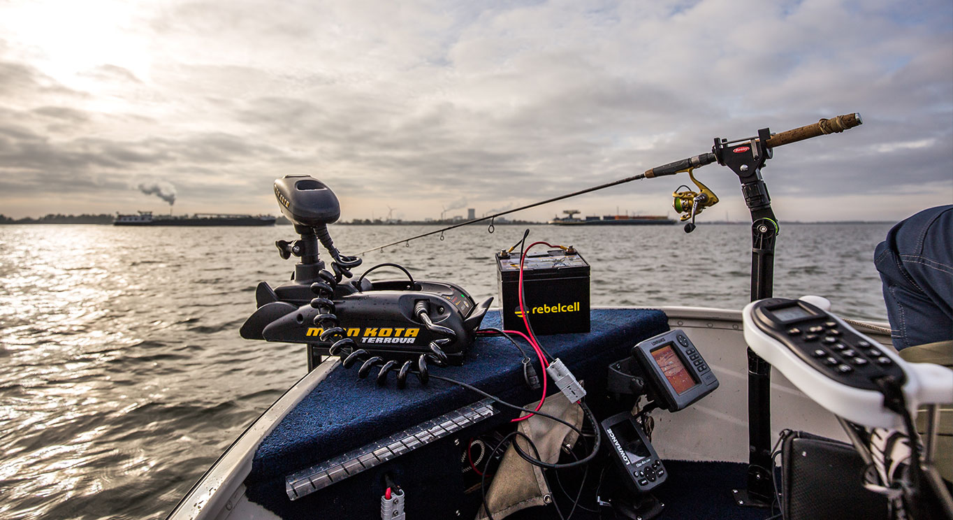 Diverse visapparatuur die werken op de Rebelcell accu